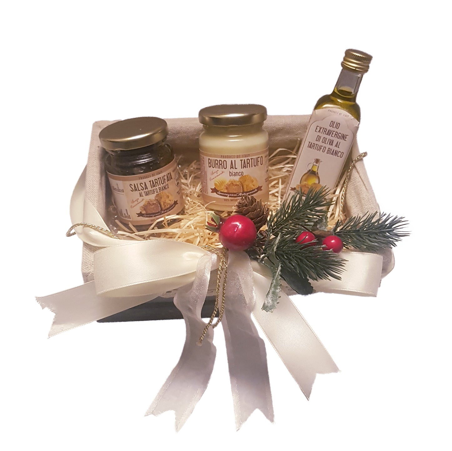 Gift Box "Tartufo Bianco" - 3 white-truffle products: OIl, Butter and Sauce